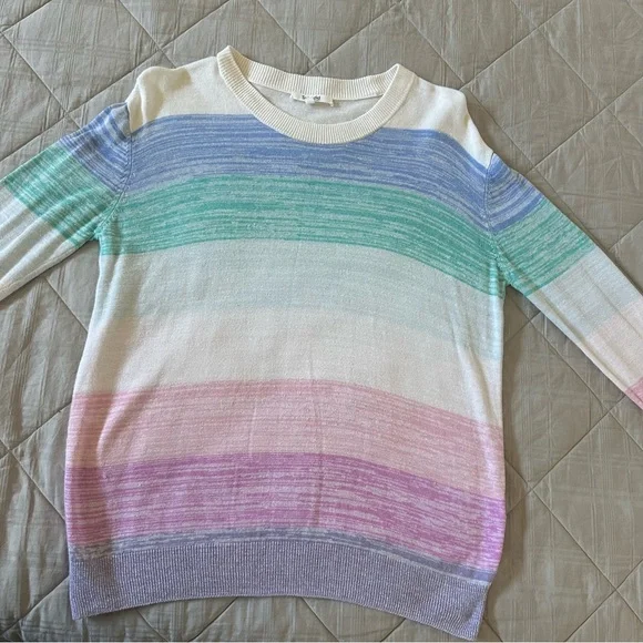 Splendid Pastel Striped Women's Sweater- Sz S - Picture 2 of 7